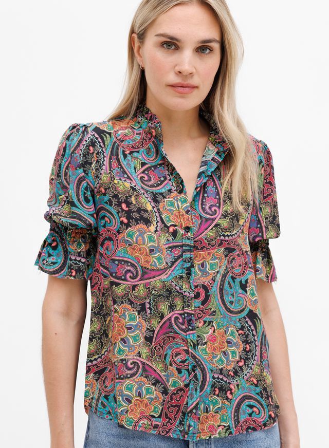 Go Silk Brooklyn Flea Printed Top in Great Escape