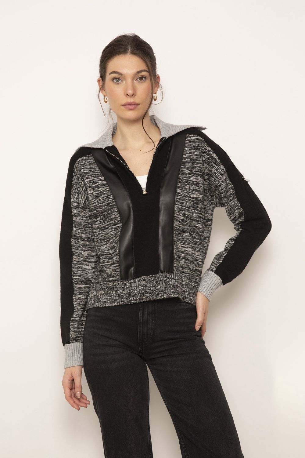 Central Park West Cillian Vegan Accent Half Zip