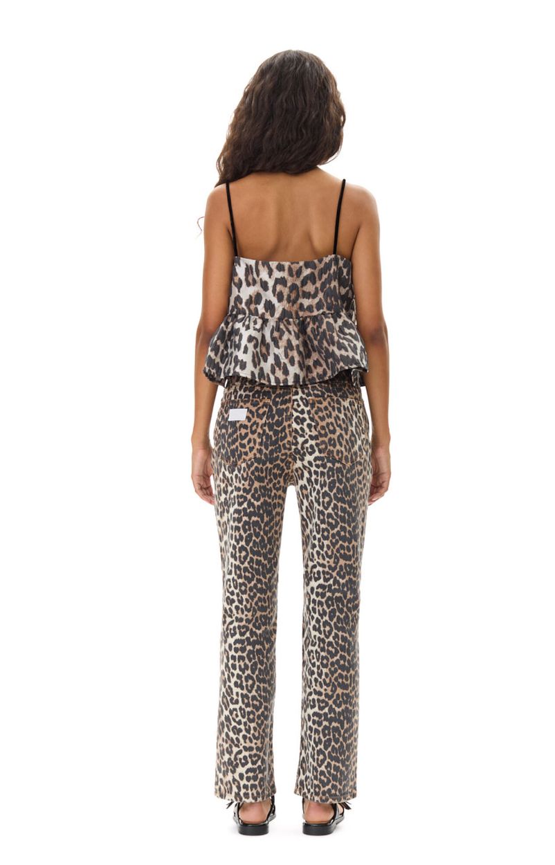 GANNI Leopard 3D Jacquard Top