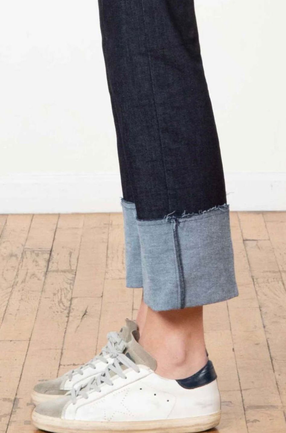 Avenue Montaigne Bonnie Cuff Jean in Dark Denim