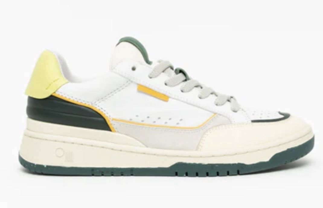 Oncept Paris Sneaker in Ivory/Green, Color: Green, Size: 6