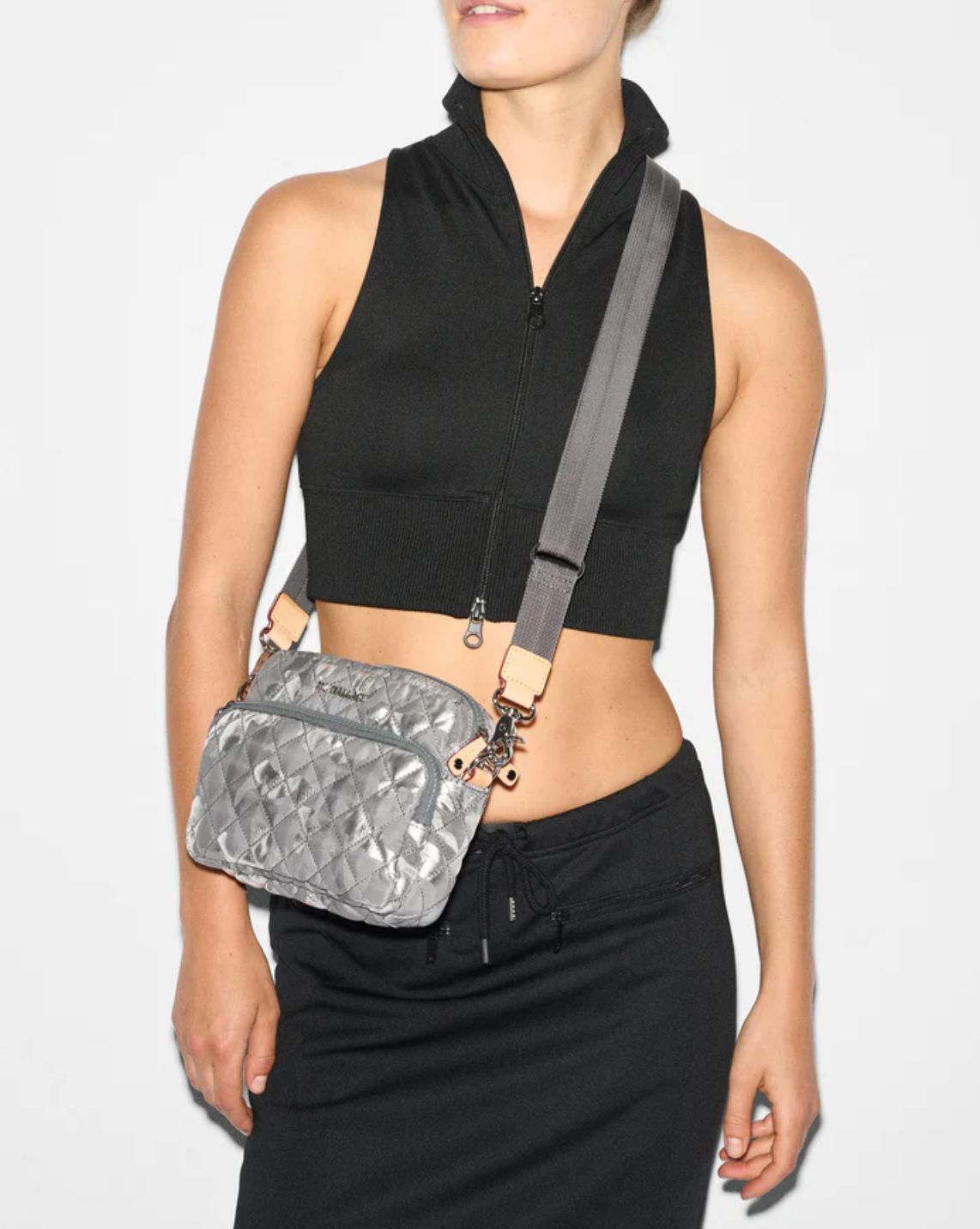 MZ Wallace Small Metro Camera Bag in Silver Camo
