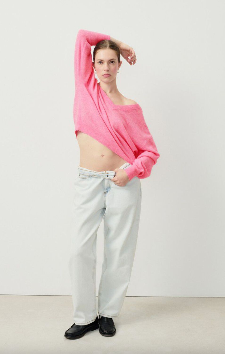 American Vintage Raxow V-neck Sweater in Princess Chine