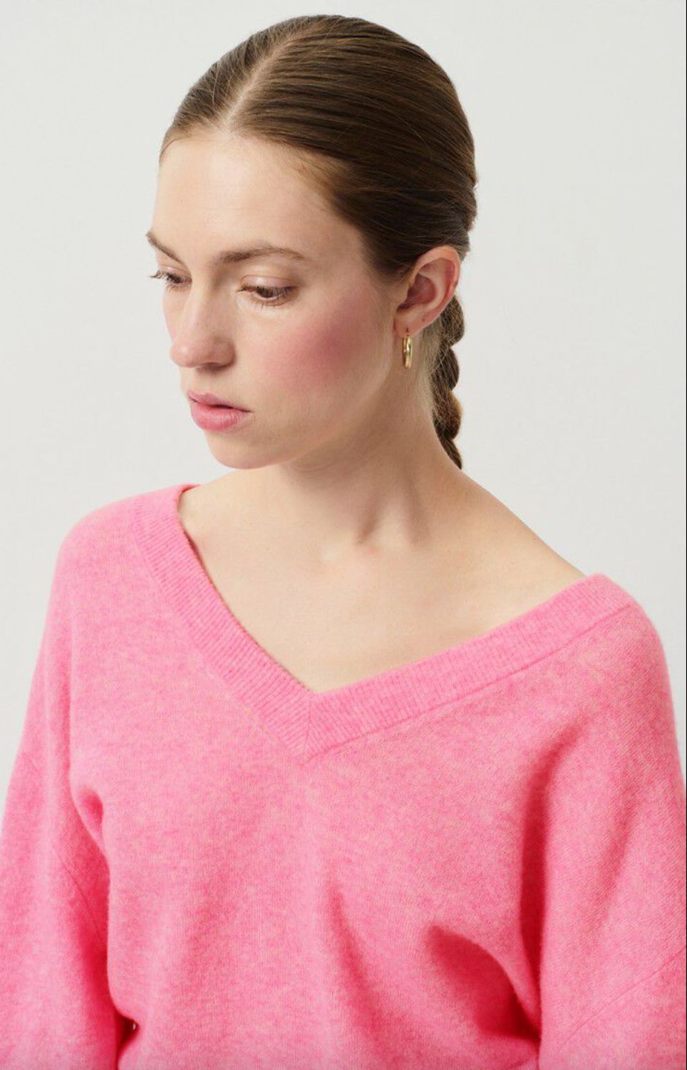 American Vintage Raxow V-neck Sweater in Princess Chine