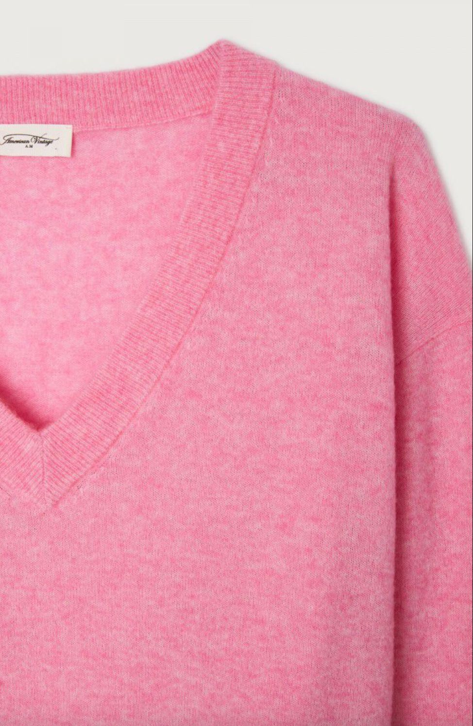 American Vintage Raxow V-neck Sweater in Princess Chine