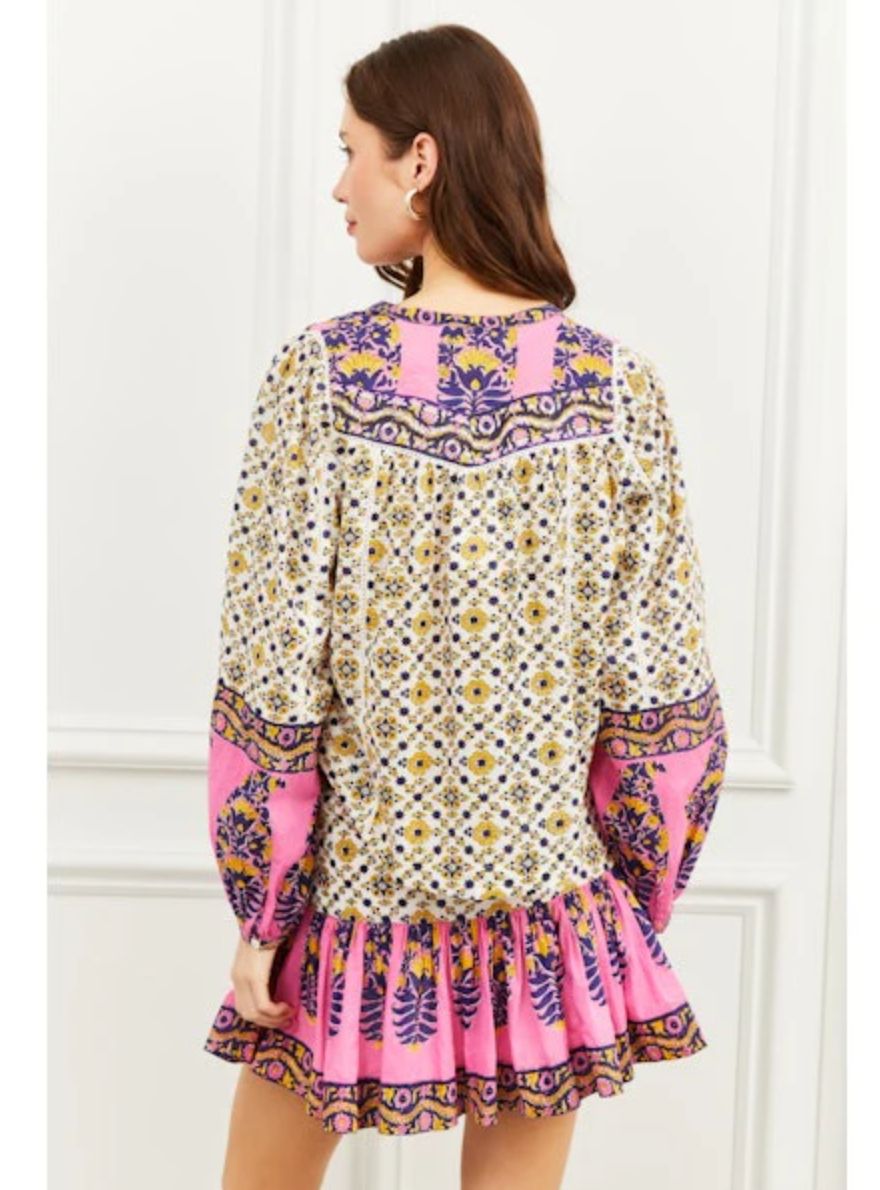 Love The Label Megan Top in Zina Print