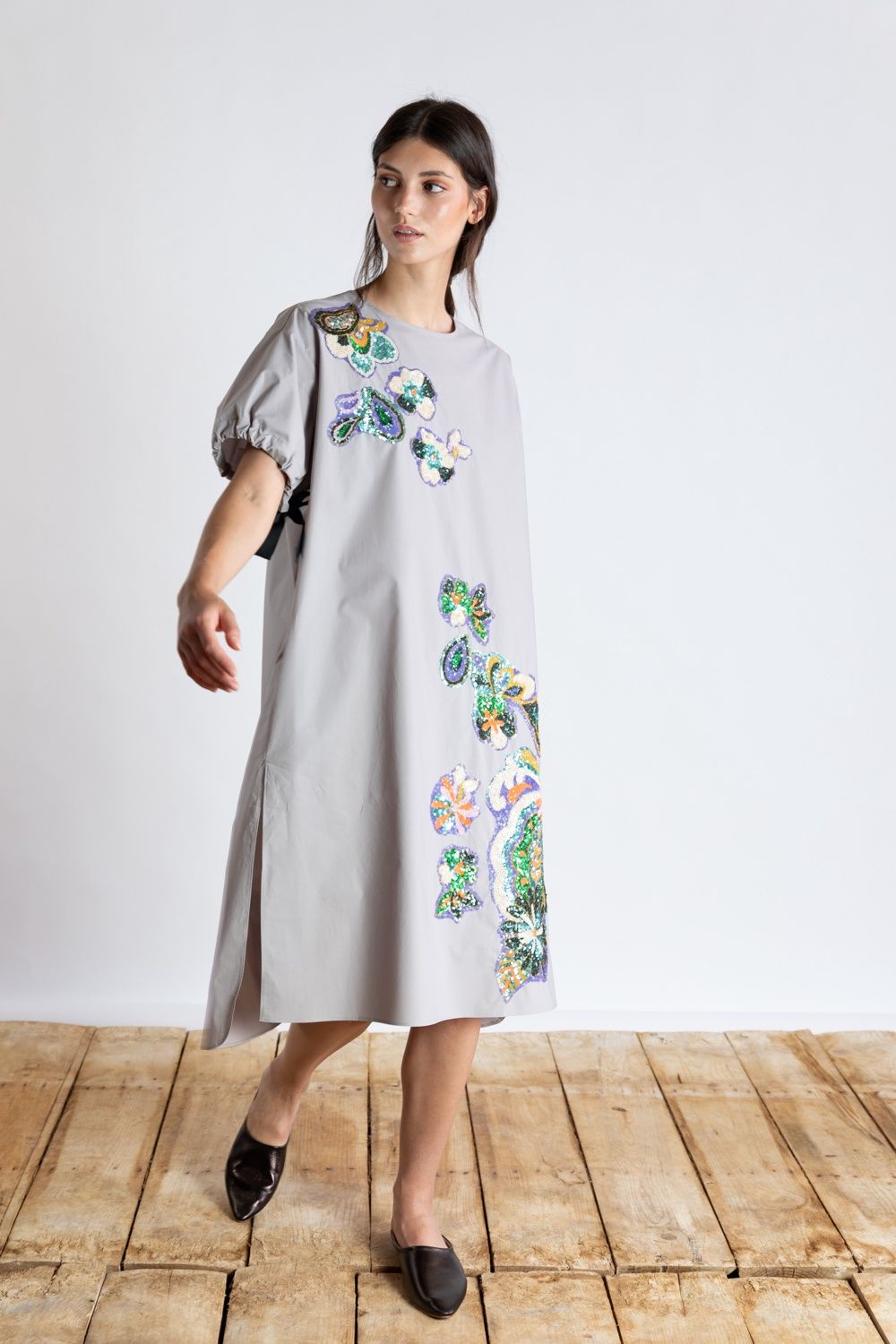 Psophia Sequin Shirt Dress