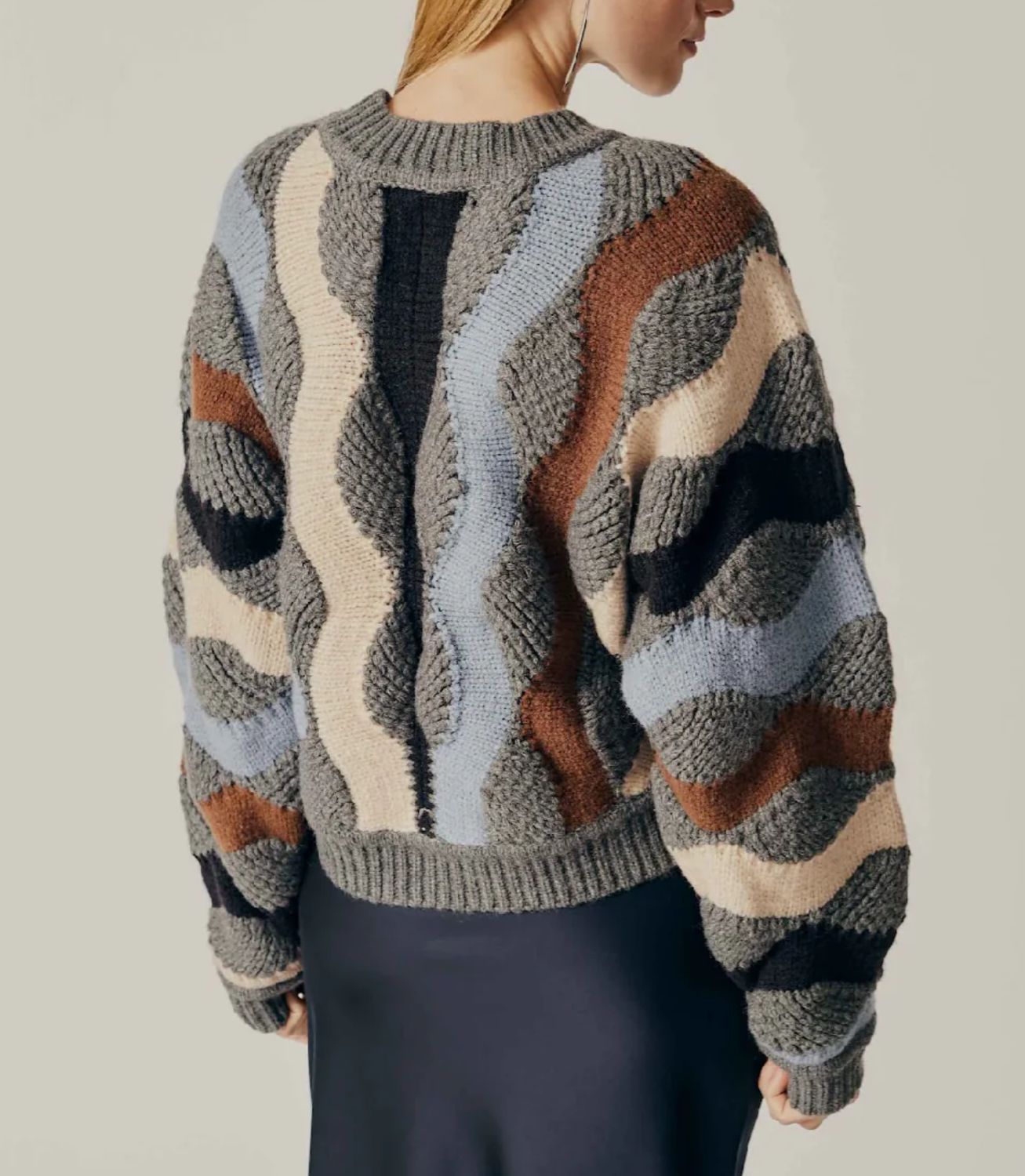 Deluc Peris Sweater in Camel Grey Melange