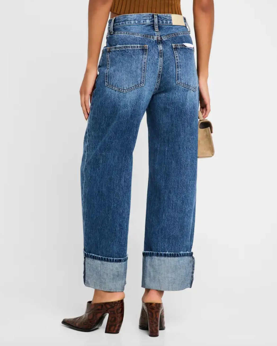 Pistola Ryder High-Rise Cuff Jean in Fulton