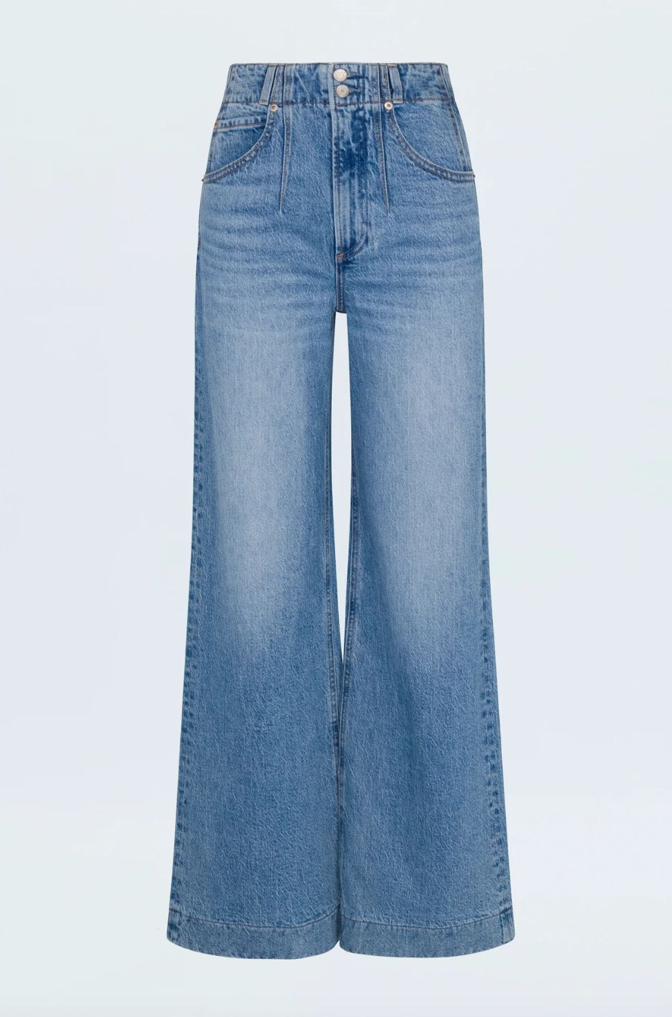 Pistola Lana Double Button High Rise Wide Leg Jean in Gallery