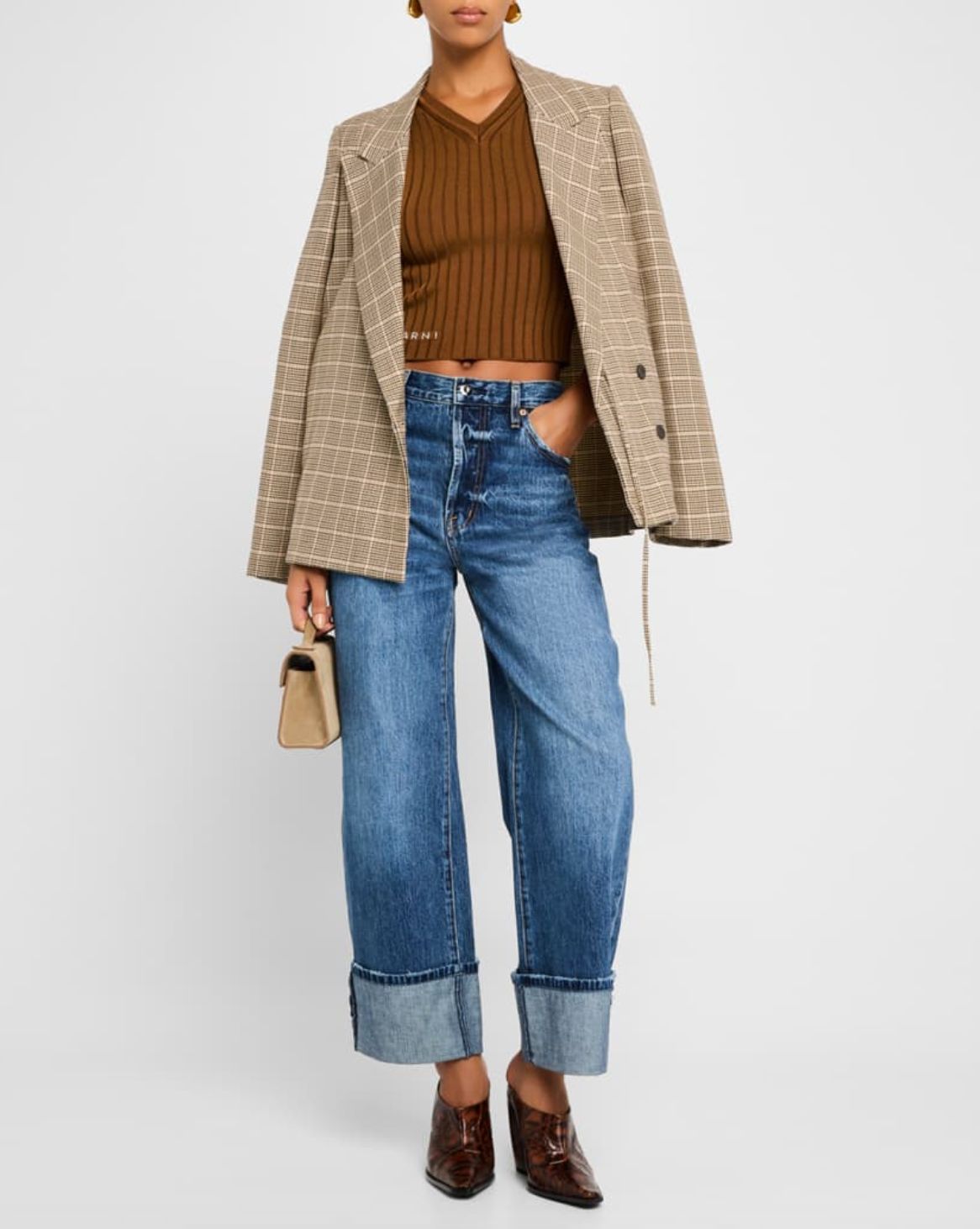 Pistola Ryder High-Rise Cuff Jean in Fulton