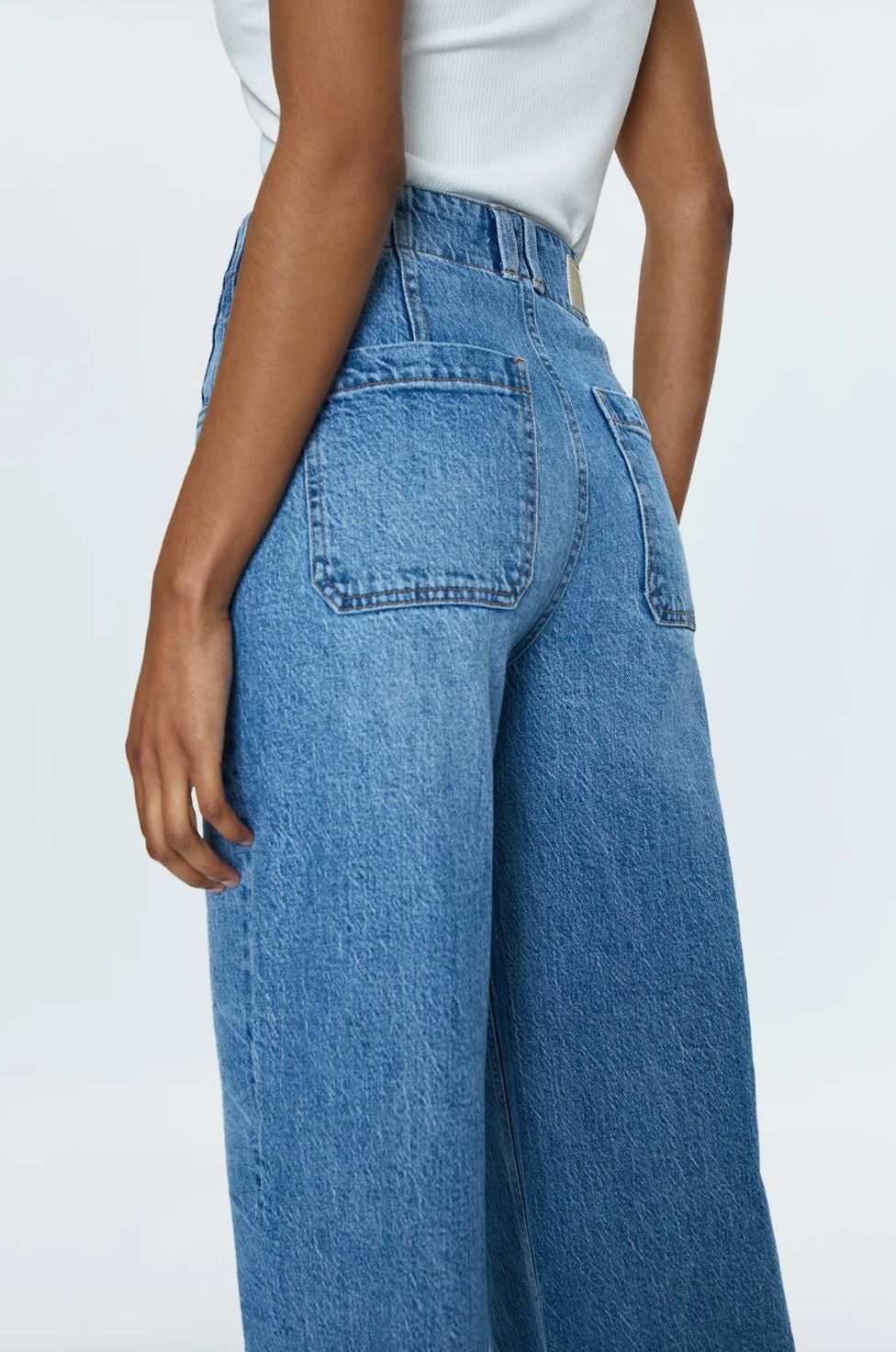 Pistola Lana Double Button High Rise Wide Leg Jean in Gallery