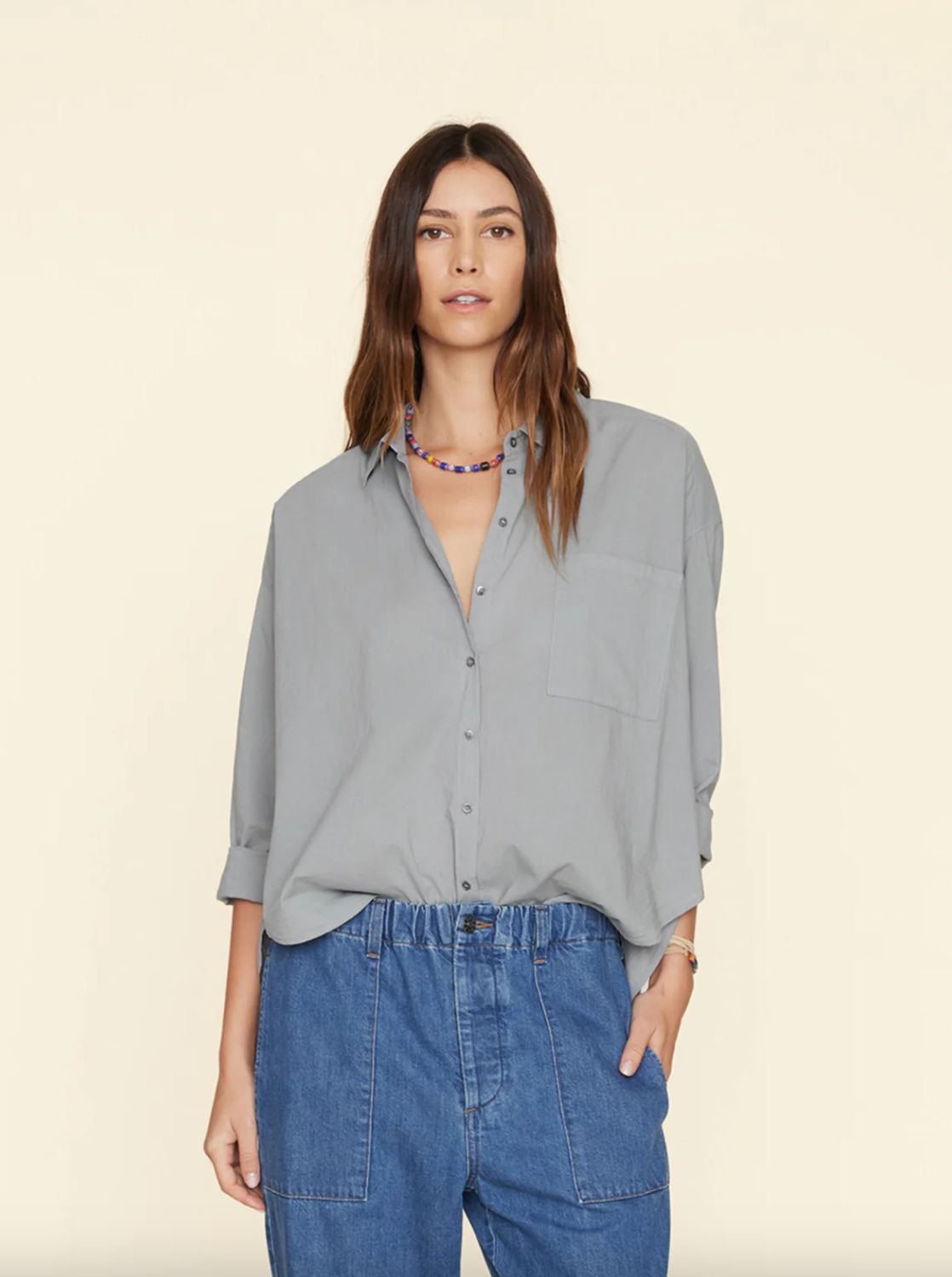 Xirena Jordy Shirt in Stone Grey