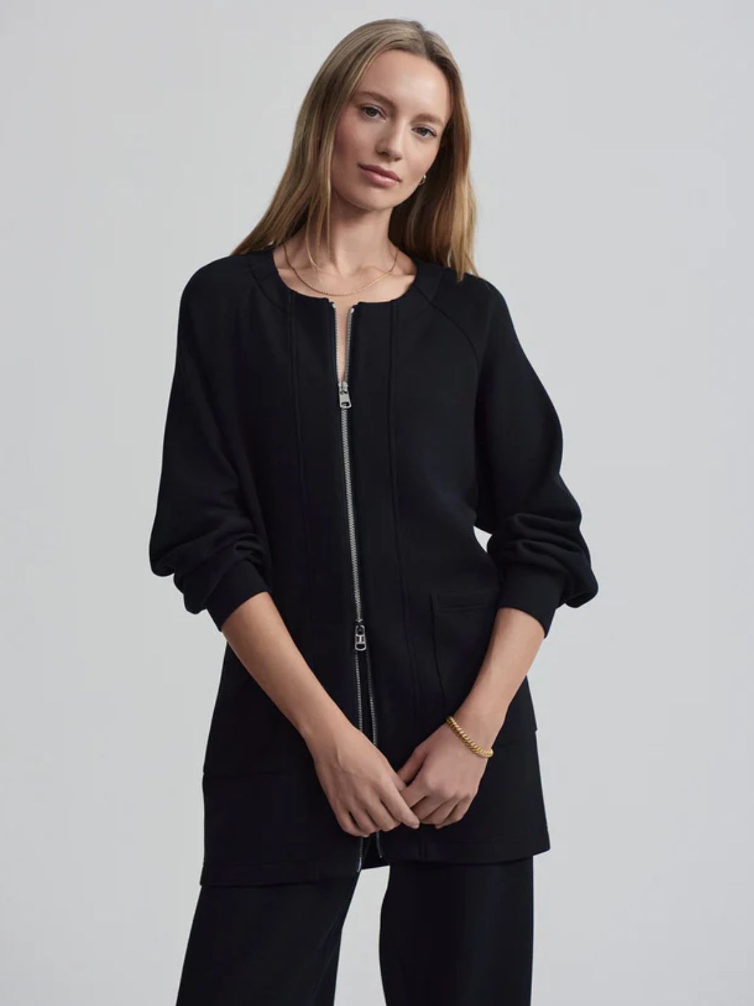 Varley Augusta Long Zip-Through Sweatshirt