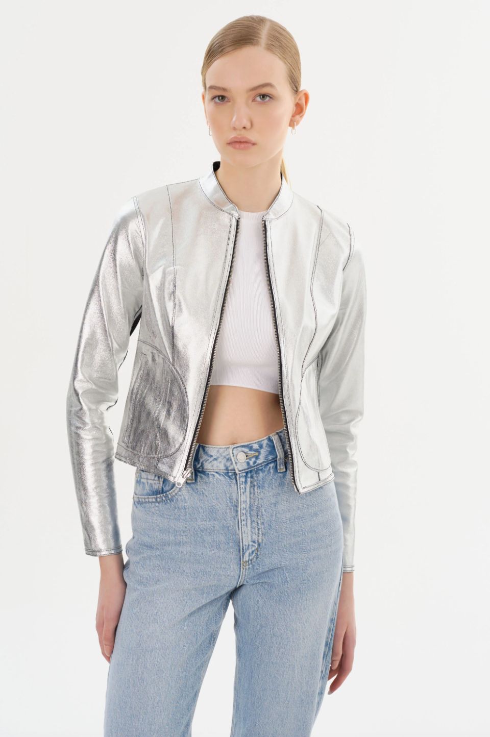 Lamarque Chapin Reversible Leather Bomber Jacket
