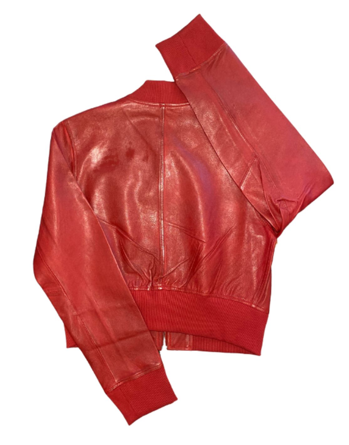 Jakett Collins Cropped Stonewash Leather Bomber