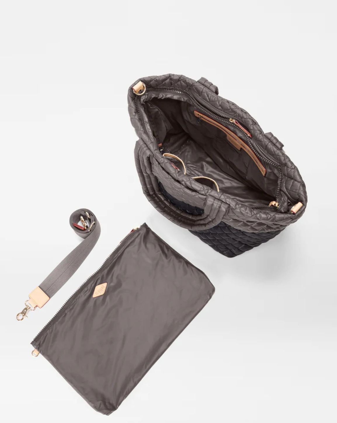 MZ Wallace Medium Metro Tote Deluxe in Black/Magnet
