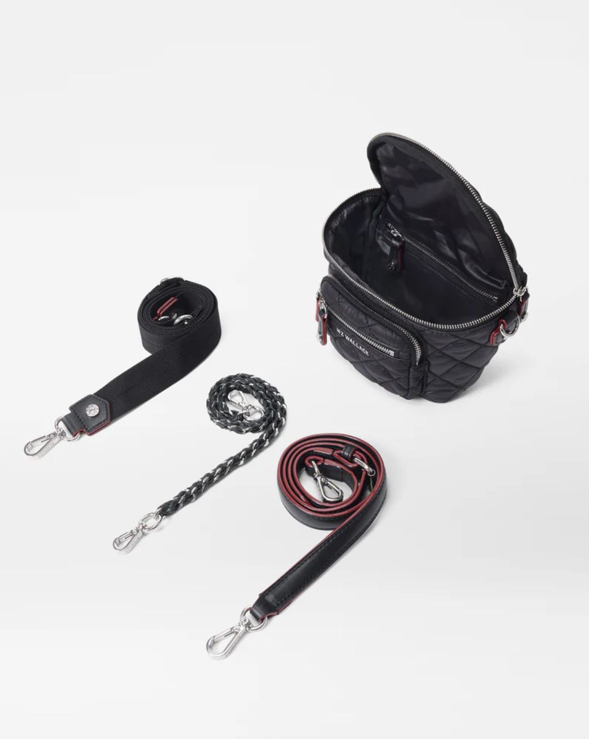 MZ Wallace Micro Crosby Sling Bag in Black