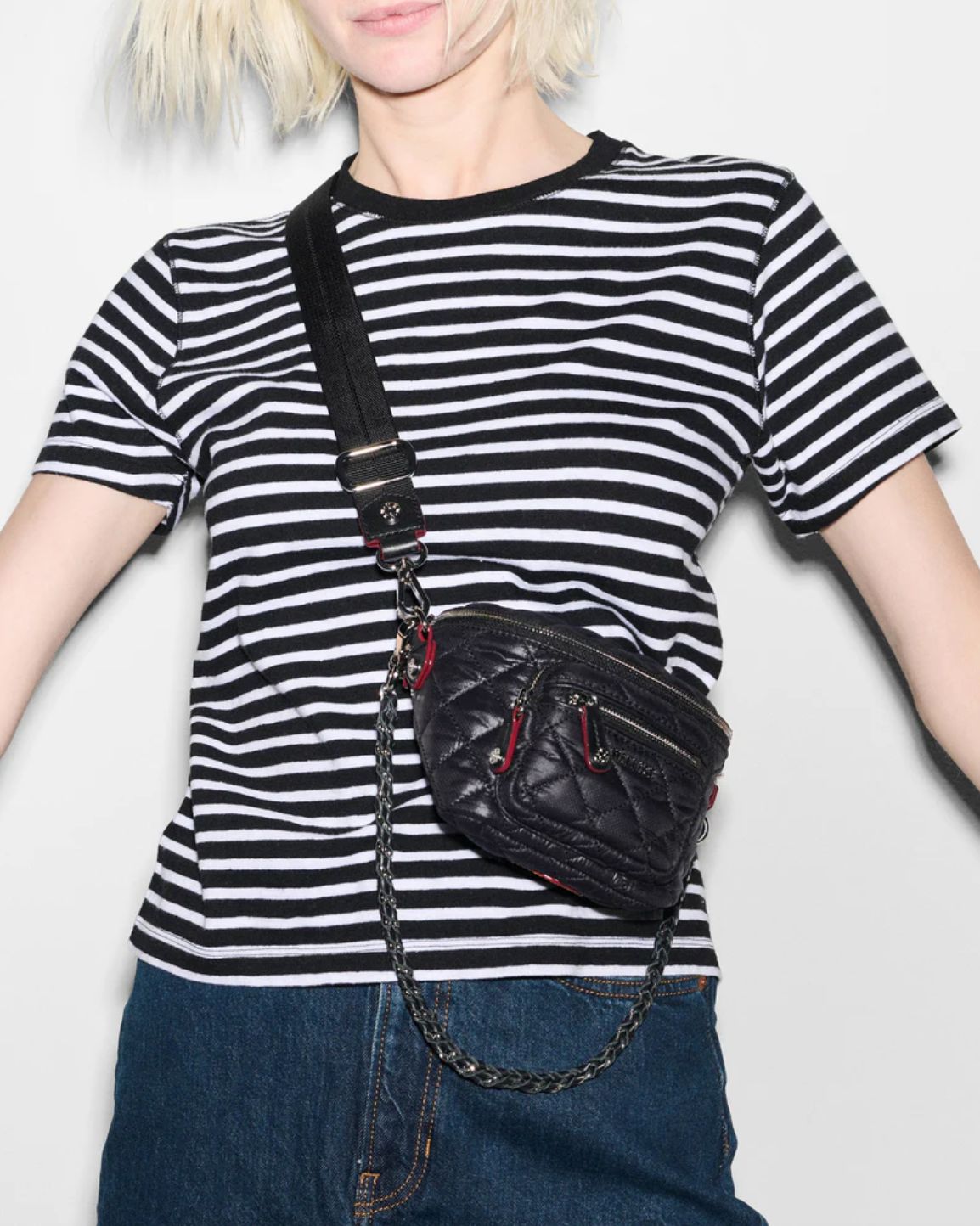 MZ Wallace Micro Crosby Sling Bag in Black