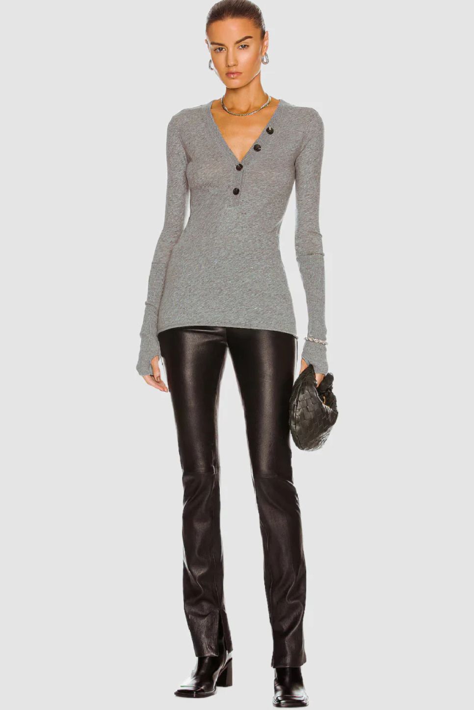 Enza Costa Cashmere Cuff Henley