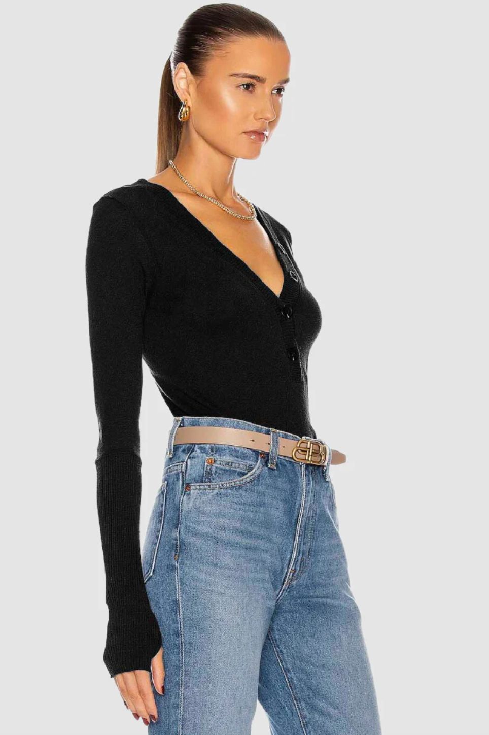 Enza Costa Cashmere Cuff Henley