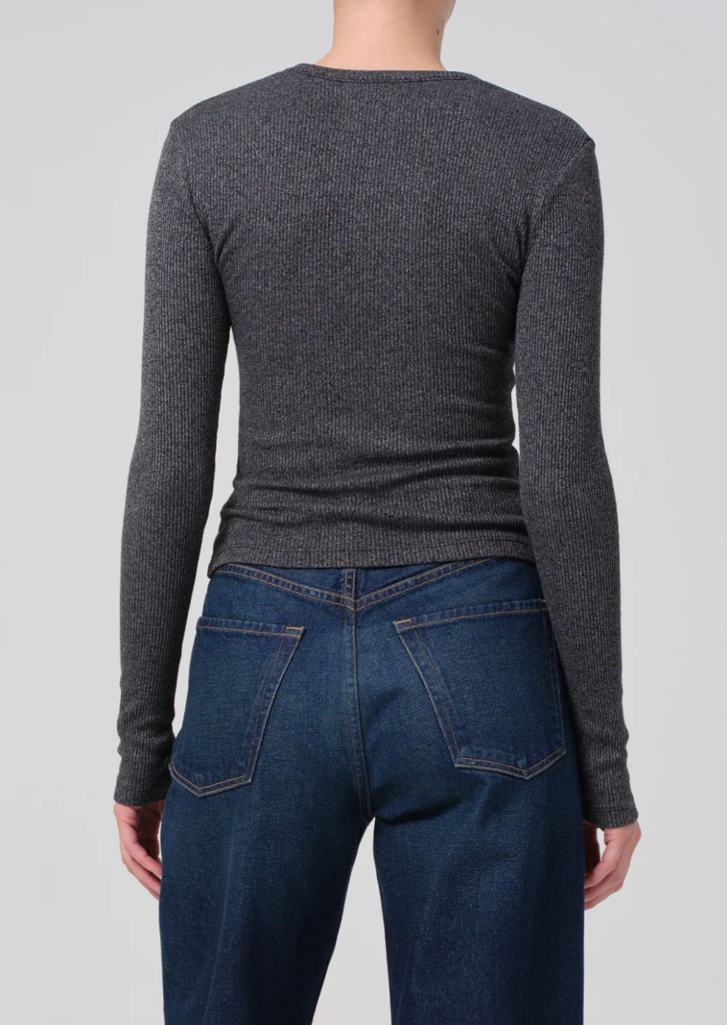 Citizens of Humanity Emma Top in Heathered Black