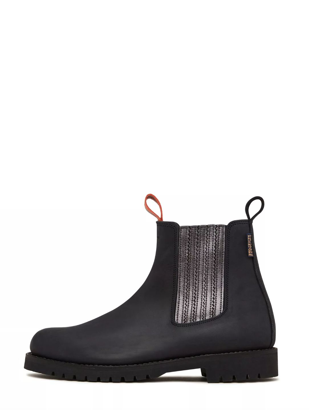 Penelope Chilvers Oscar Leather Boot in Black/Gunmetal