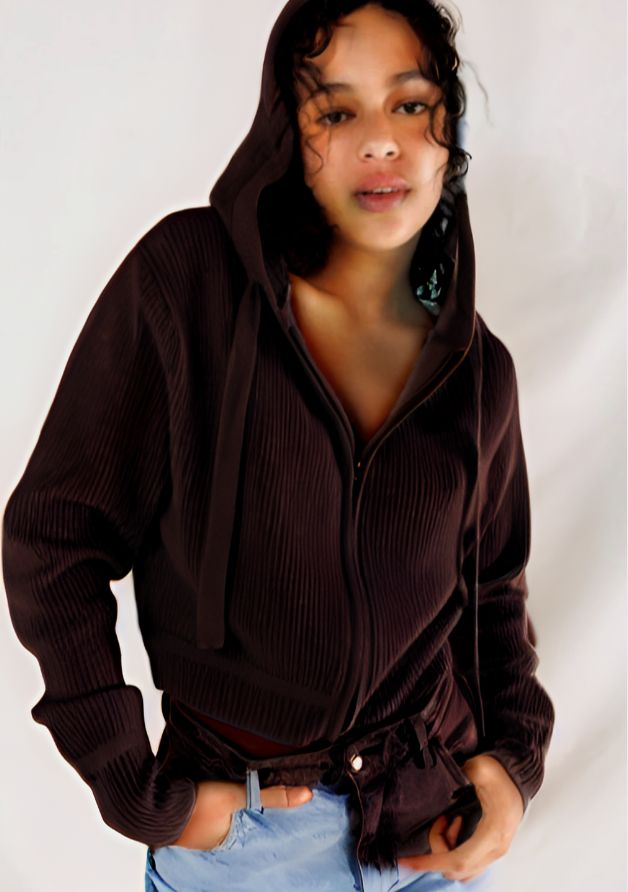 Colorush Raja Stitchy Hoodie in Brownie