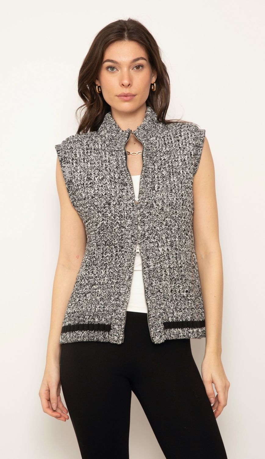 Central Park West Dove Sweater Vest