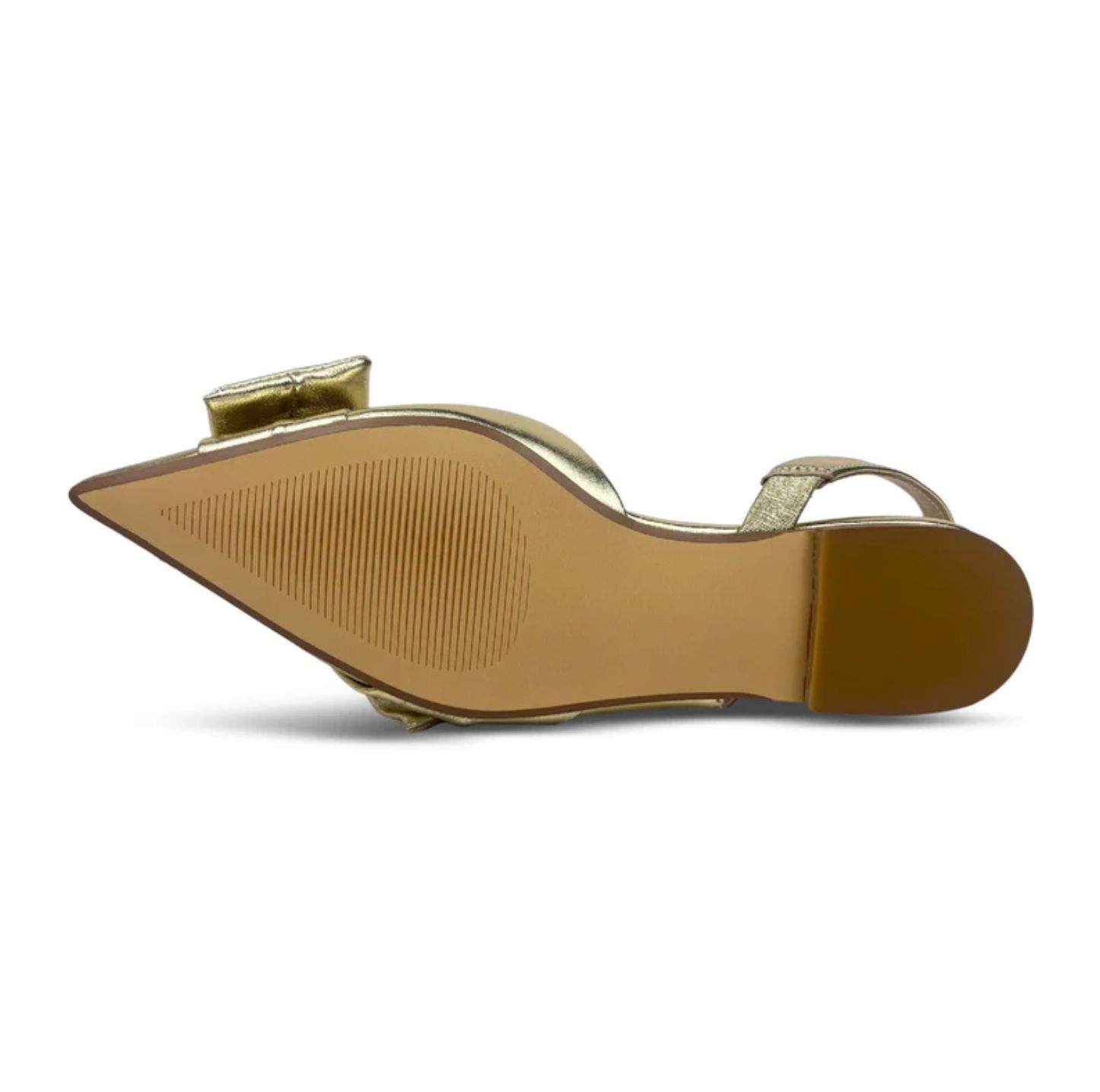 Yosi Samra Violet Slingback in Metallic Gold