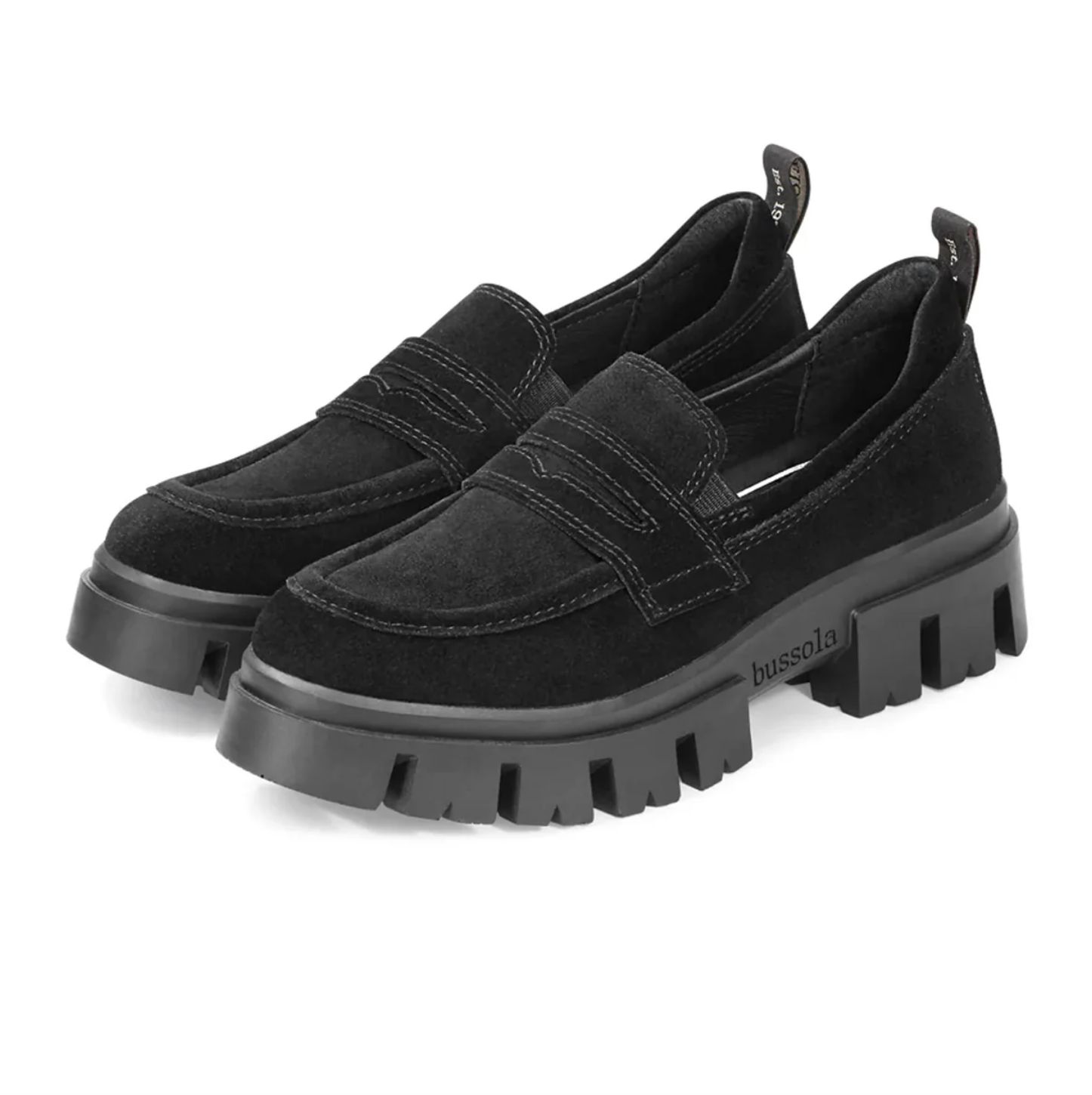 Bussola Corvana Lug-Sole Suede Loafers