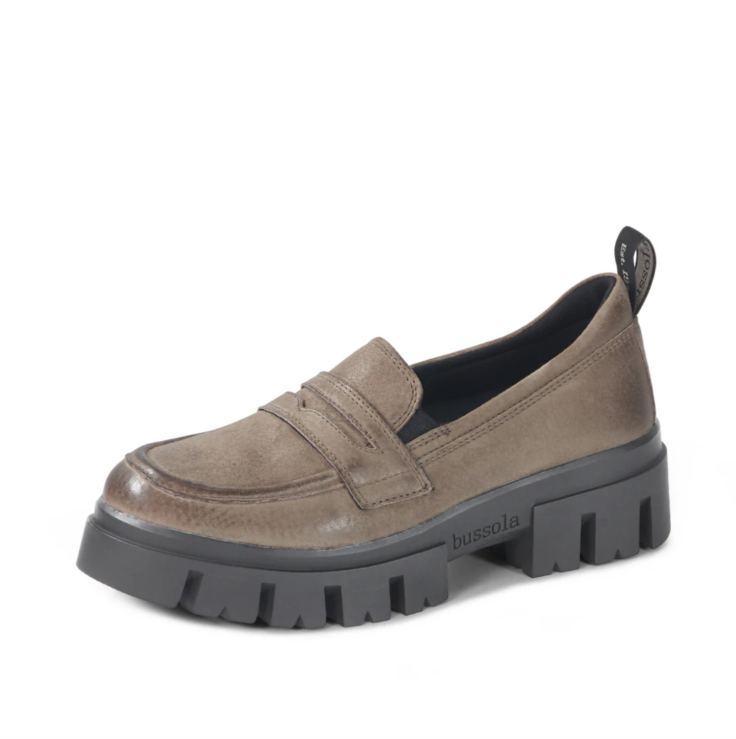 Bussola Corvana Lug-Sole Suede Loafers