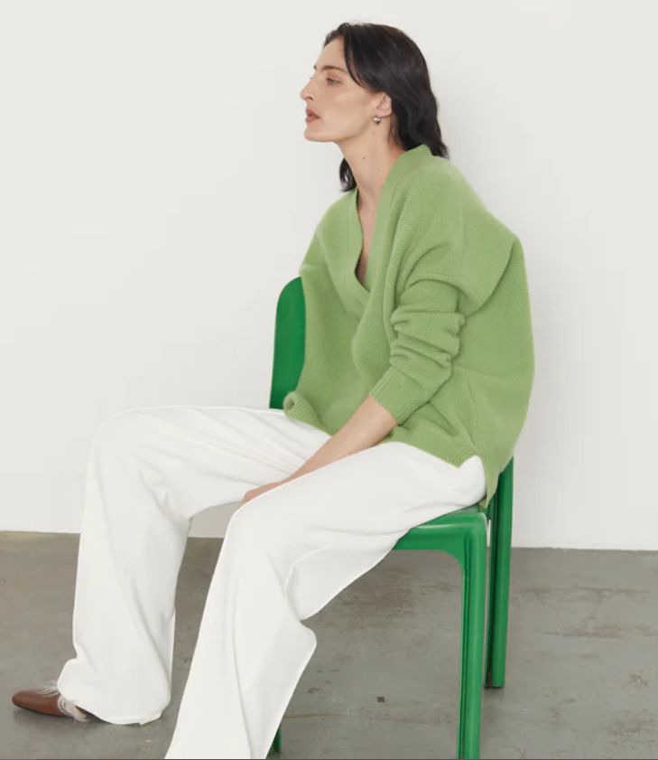 Podeny Sandrine Sweater, Color: Green, Size: XS