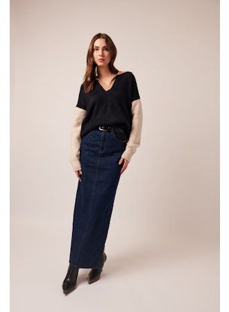 LINE Raelyn Color Block Collar Sweater