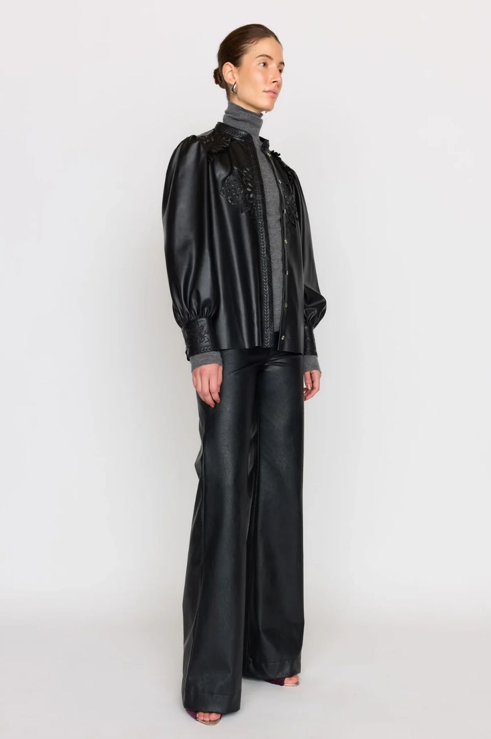 Christy Lynne Irina Vegan Leather Jacket in Black