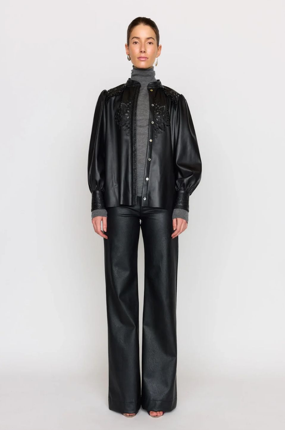 Christy Lynne Irina Vegan Leather Jacket in Black