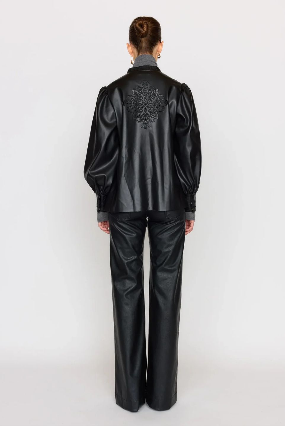 Christy Lynne Irina Vegan Leather Jacket in Black