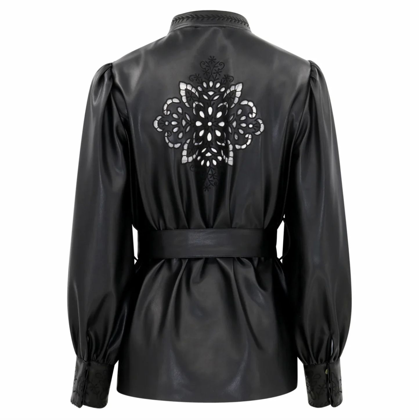 Christy Lynne Irina Vegan Leather Jacket in Black