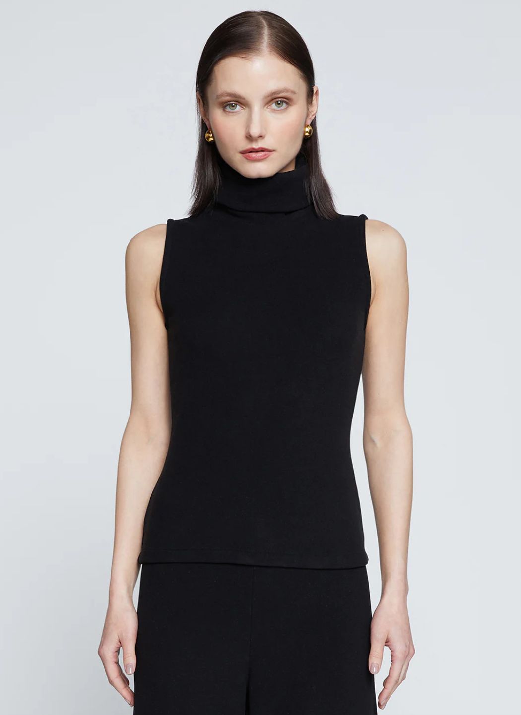 Stateside HoneyLuxe Sleeveless Turtleneck in Black