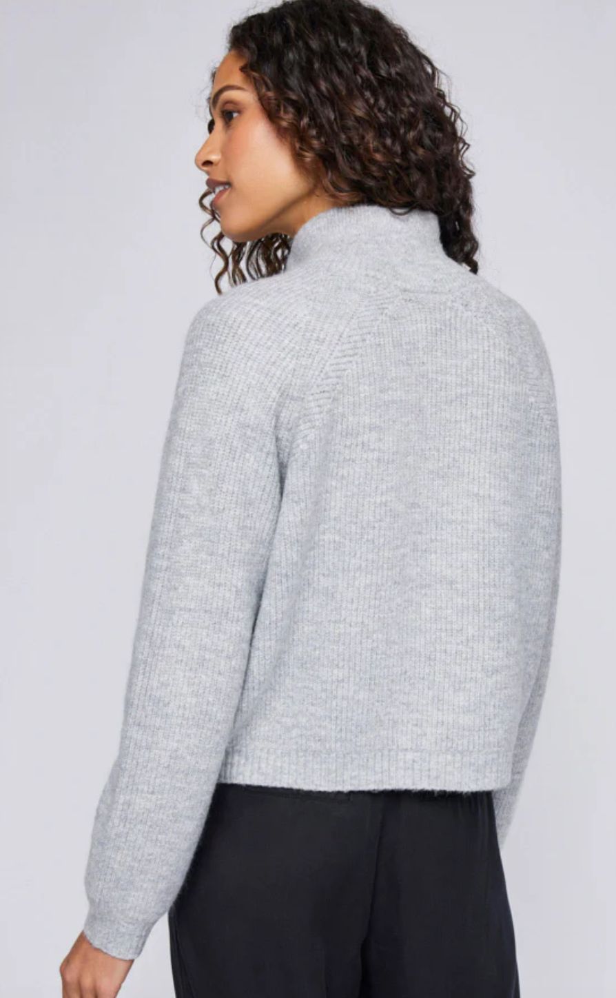 Gentle Fawn Georgie Quarter-Zip in Heather Grey