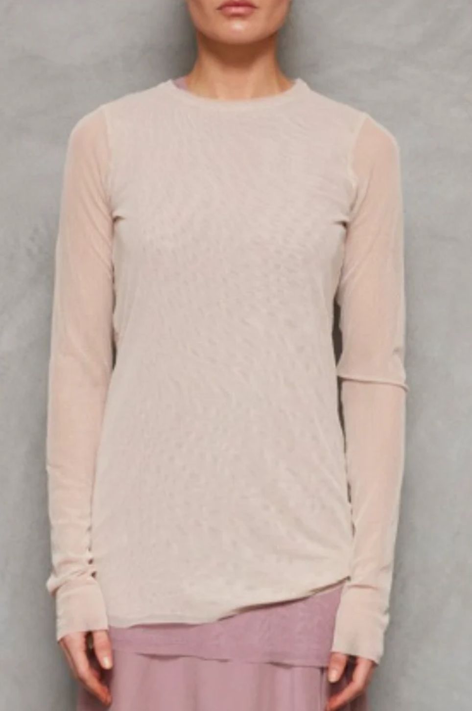 Brazeau Tricot Double Layer Tulle Shirt, Color: Buff, Size: 0