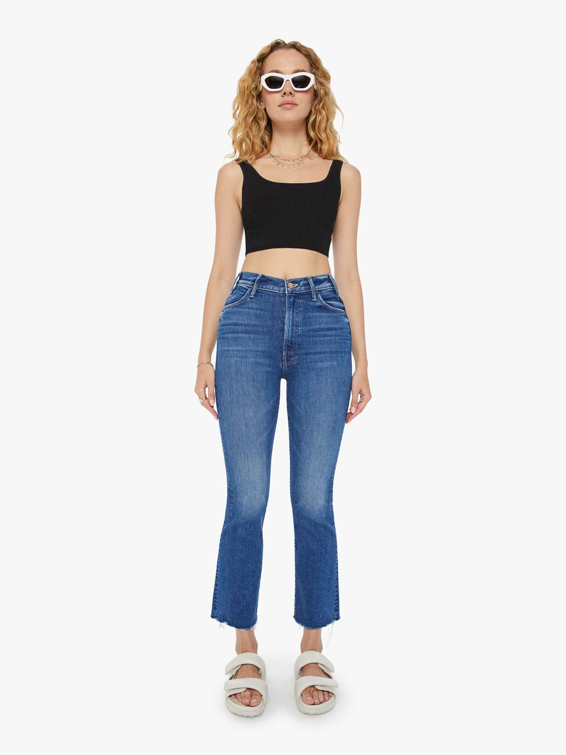 Mother The Hustler Ankle Fray Jean in Grasping at Straws, Color: Grasping At Straws, Size: 24