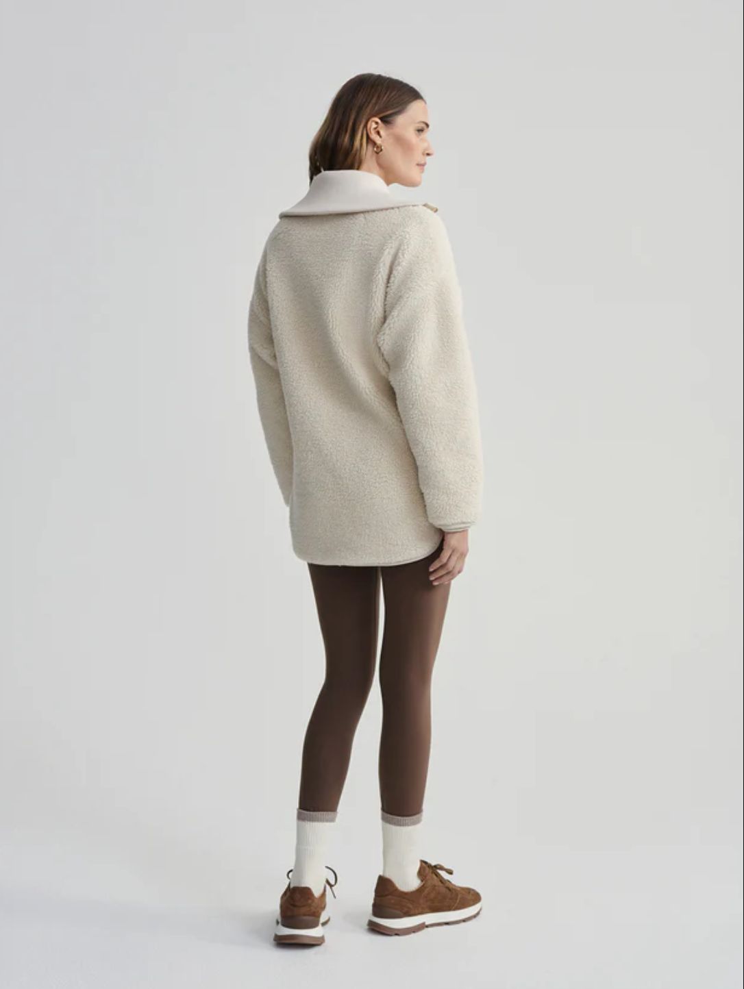 Varley Myla Zip-Through Jacket in Sandshell