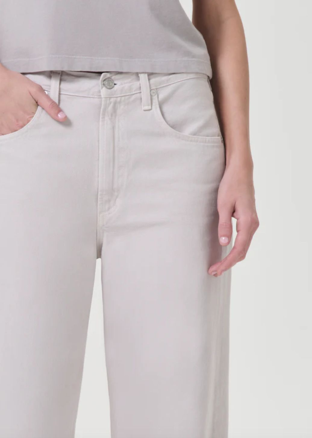 AGolde Low Curve Jean in Soft Focus