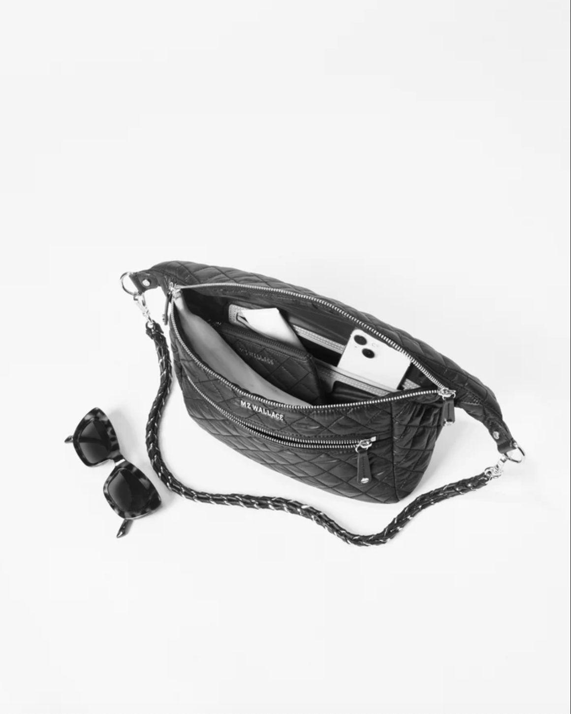 MZ Wallace Crosby Crossbody Sling in Walnut