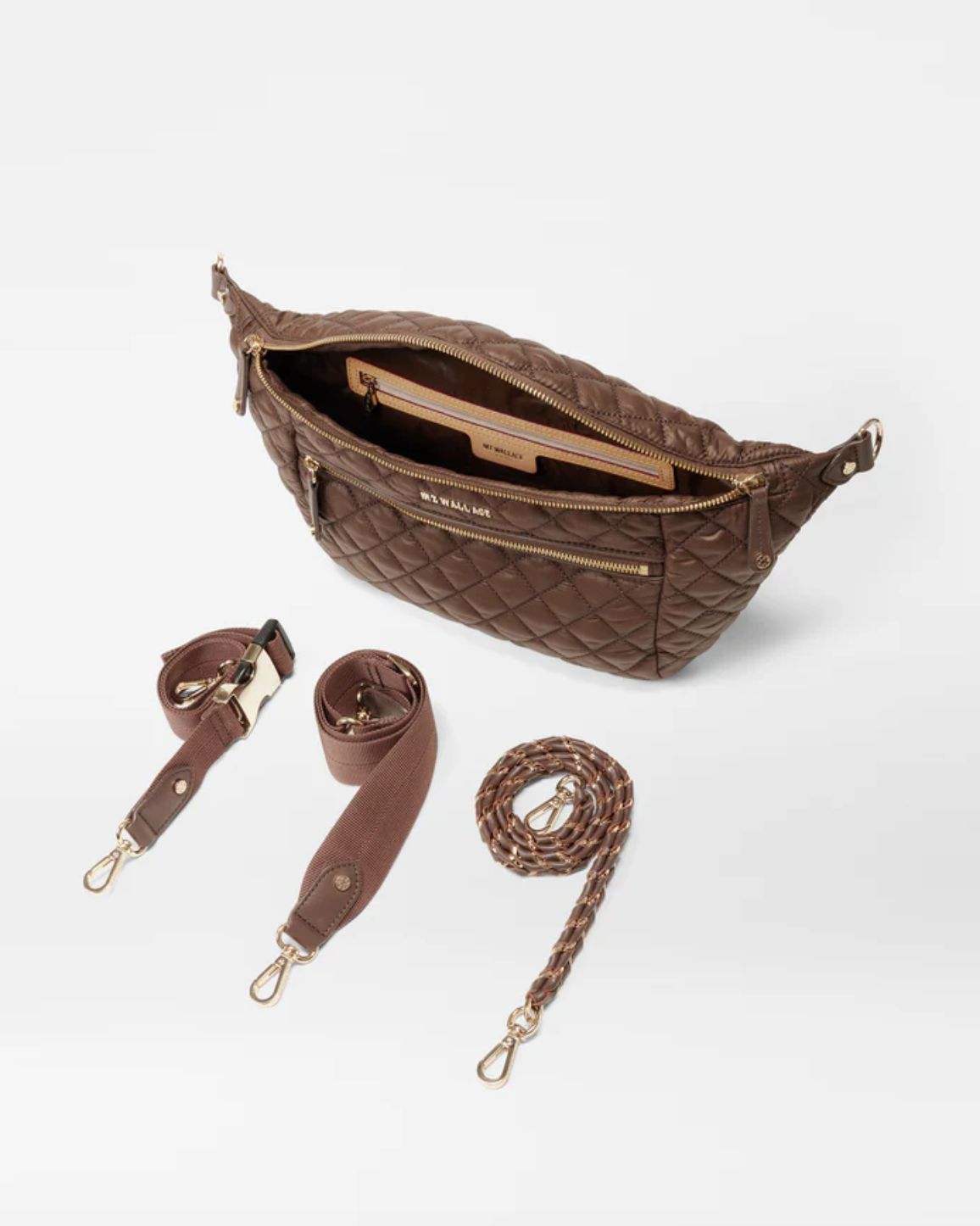 MZ Wallace Crosby Crossbody Sling in Walnut