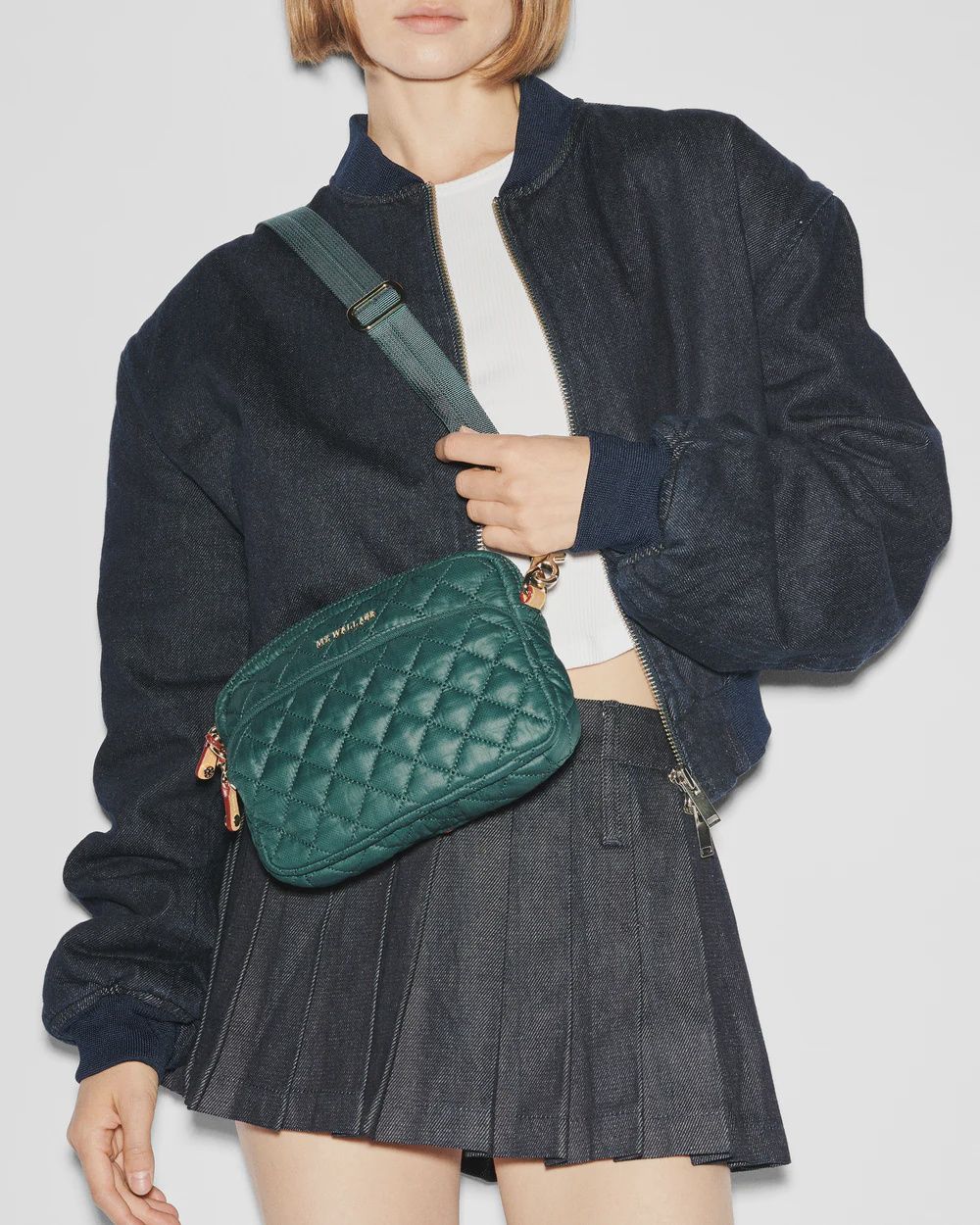 MZ Wallace Small Metro Camera in Emerald