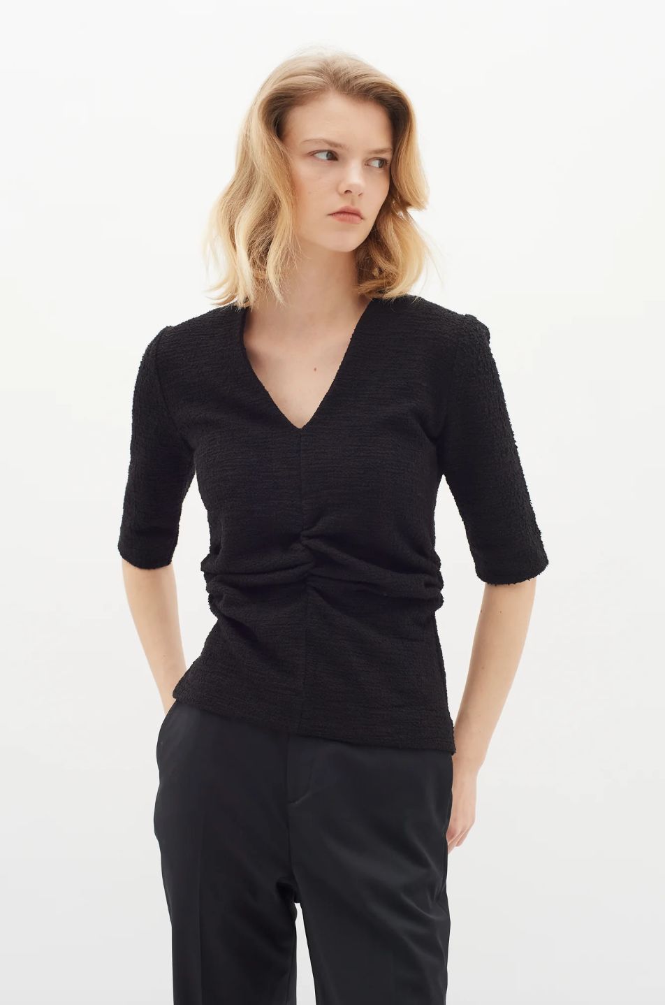 InWear Carey Top V-neck Gathered Top