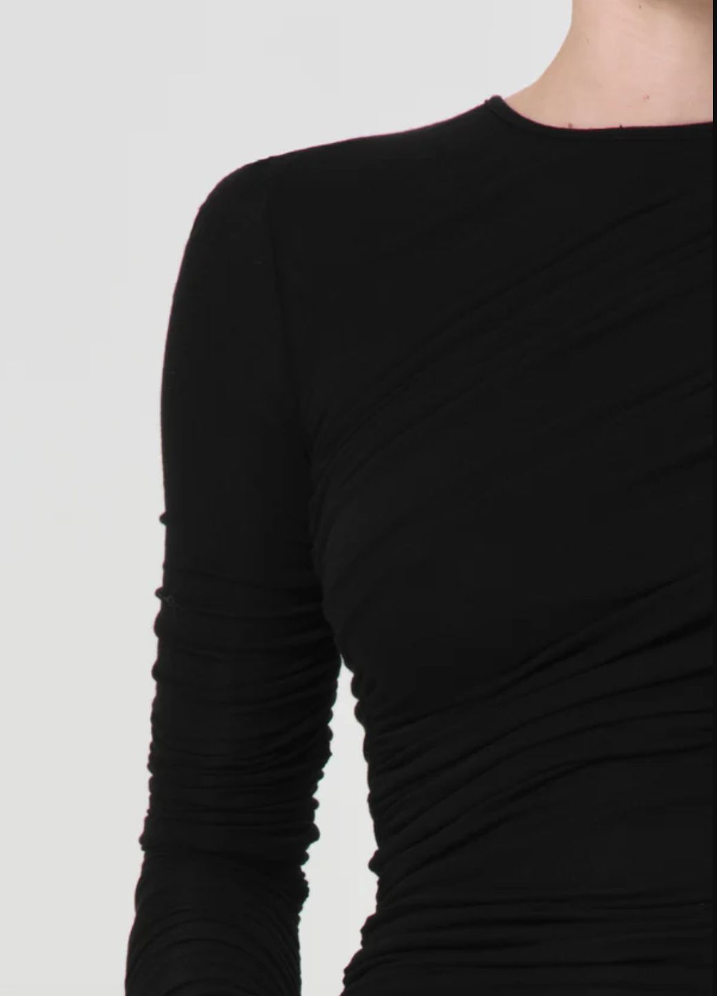 AGolde Tania Twist Tee in Black