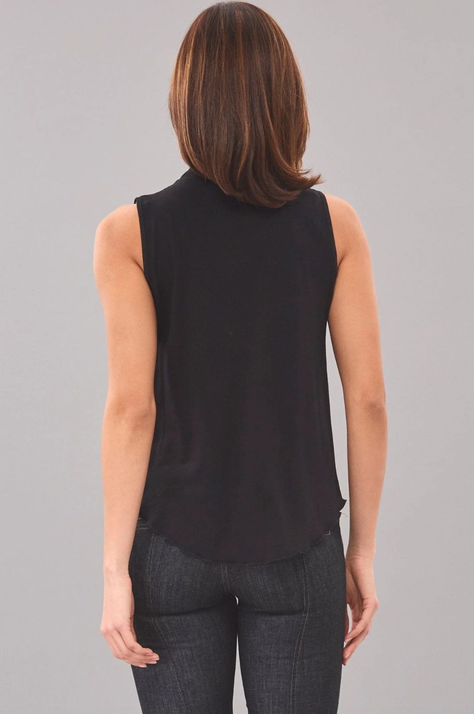 Lola &amp; Sophie Hybrid Sleeveless Mock Top
